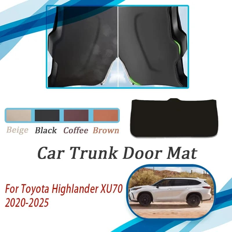 Bagagliaio di un'auto Portellone Pad Per Toyota Highlander XU70 Crown Kluger 2020-2025 Copertura In Pelle Cargo Zerbino Boot Fango Auto Accessories