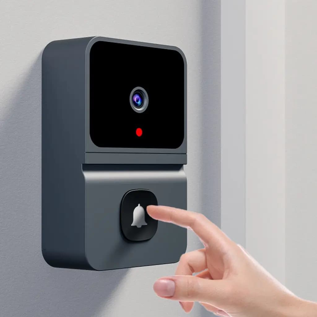 Campanello senza fili WiFi Telecamera HD esterna Campanello per porta di sicurezza Visione notturna Video citofono Cambio vocale per monitor domestico Telefono porta