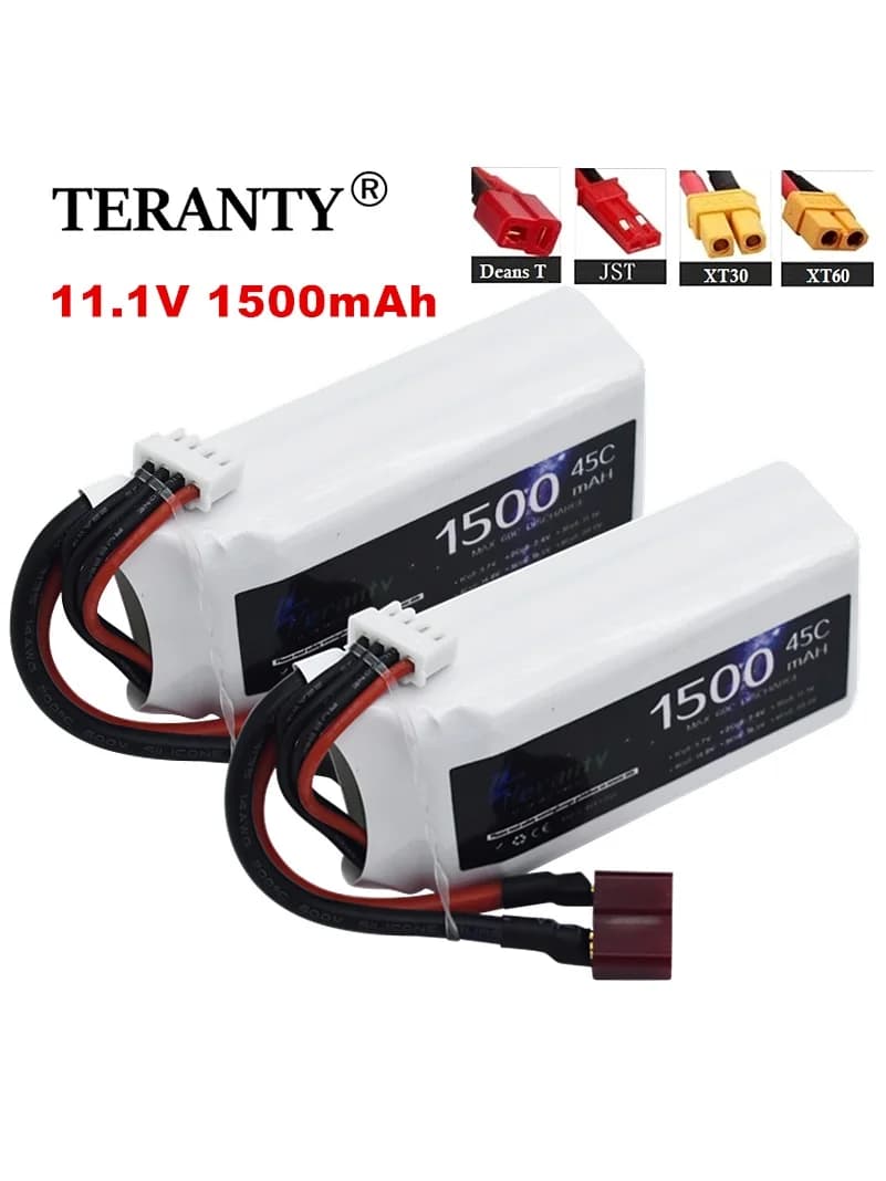 Batteria LiPo 11.1V 2200mAh 3s 45C per aereo elicottero RC Quadcopter Auto Aereo con T JST XT30 XT60 Spina 3S 11.1v Batteria