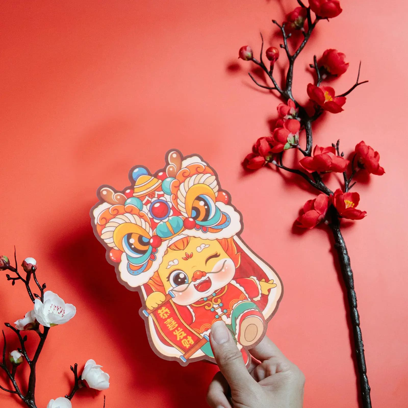 6 pezzi di buste rosse cinesi, buste rosse per l'anno del drago, buste per soldi per il Festival di Primavera, buste di carta riutilizzabili per il Capodanno lunare