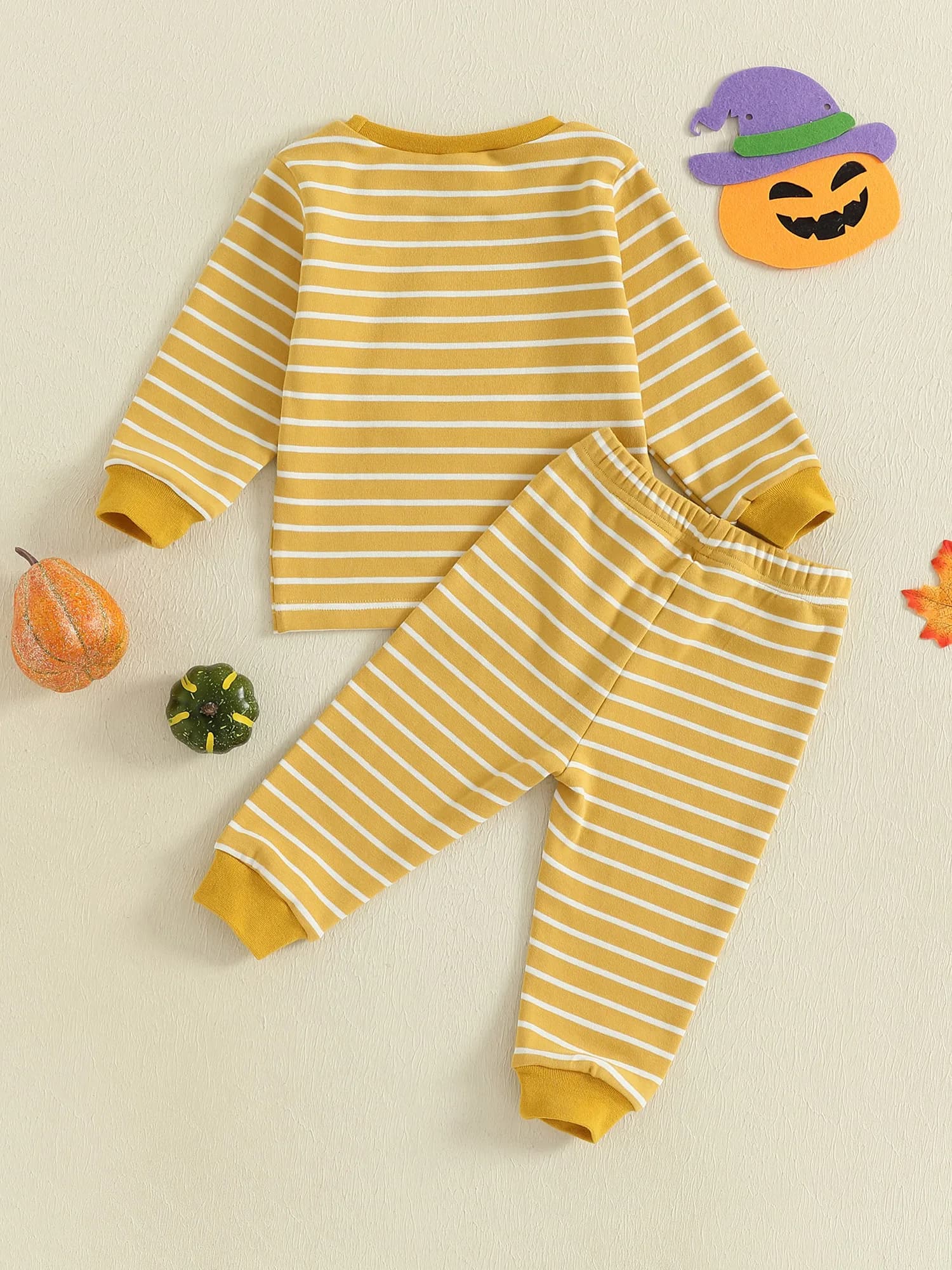 Set di costumi di Halloween per bambini T-shirt con gatto strega stampato a maniche corte con pantaloni tinta unita Pigiama per bambini Ragazze Ragazzi