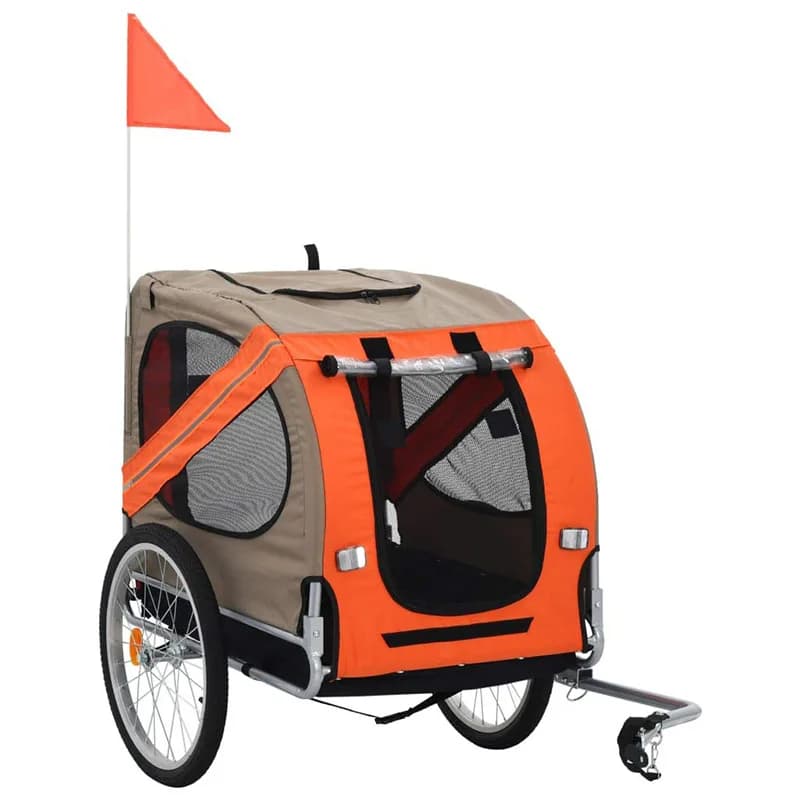 Rimorchio per bicicletta per animali domestici Carrello pieghevole per gatti e cani Rimorchio per bagagli da campeggio all'aperto Carrello per animali domestici Trasportino per piccoli animali