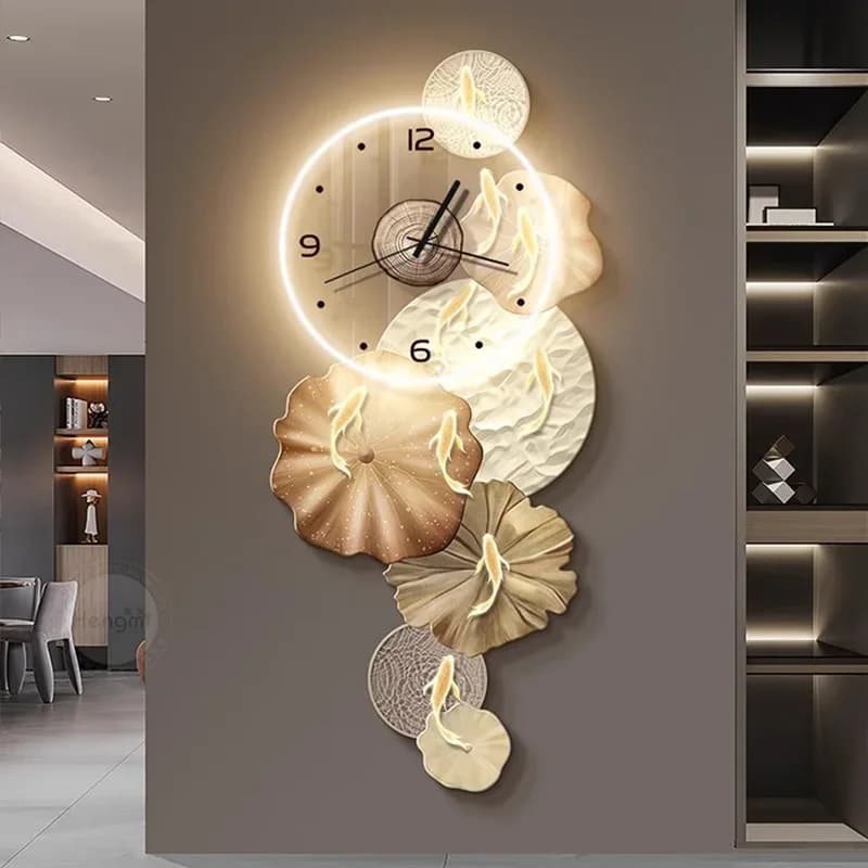 Led Living Room Wall Clocks Digital Luxury Design Creative Clock Wall Silent Fashion Nordic Relogio De Parede Home Decoration