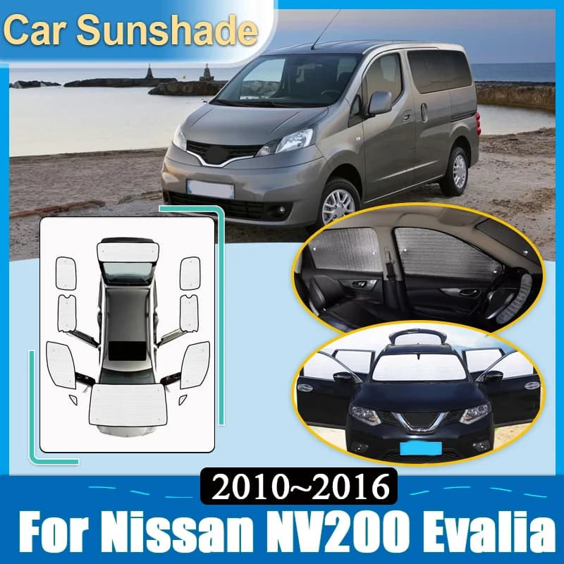 Per Nissan NV200 Evalia Vanette 2010-2016 Tendina Parasole per Parabrezza Auto Protezione UV Tenda Isolante Termico Accessori Visiera