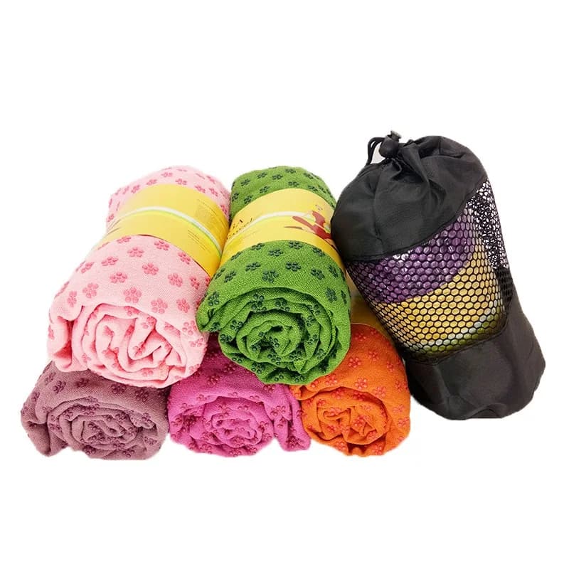 Anti-slip portable yoga blanket, fitness pilates training mat, sports towel, folding towel, 183x61 cm