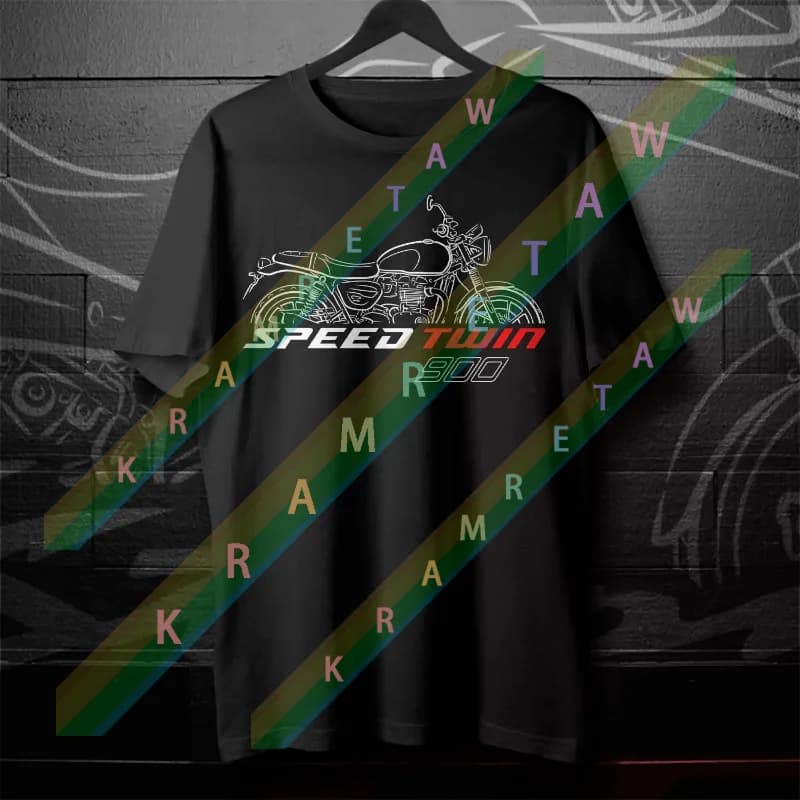 2025 summer Triumphs Men T Shirt Casual Speed Twin 900 Motorcycle T-shirt Graphic Summer 100% Cotton Cool Tee S-3XL