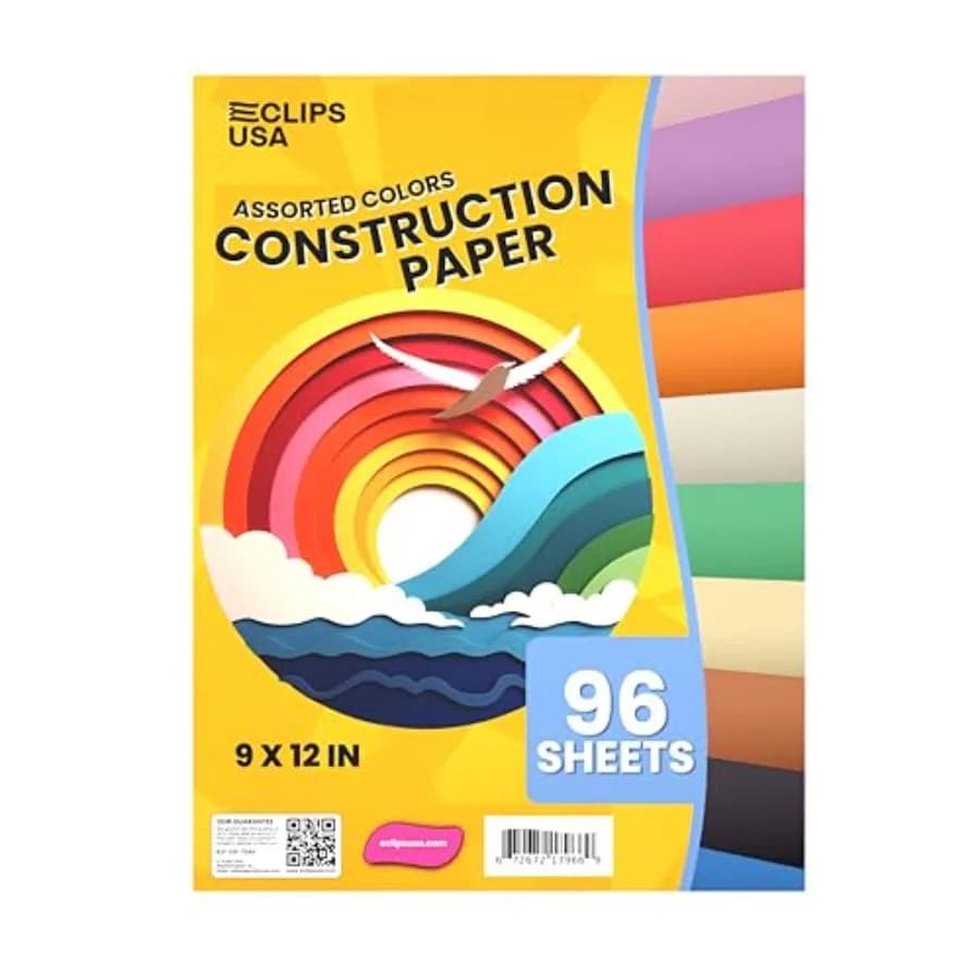 Carta da Costruzione Colorata Assortita, Materiali per Artigianato, Carta Colorata per Costruzioni, Forniture per il Ritorno a Scuola, Confezione da 1