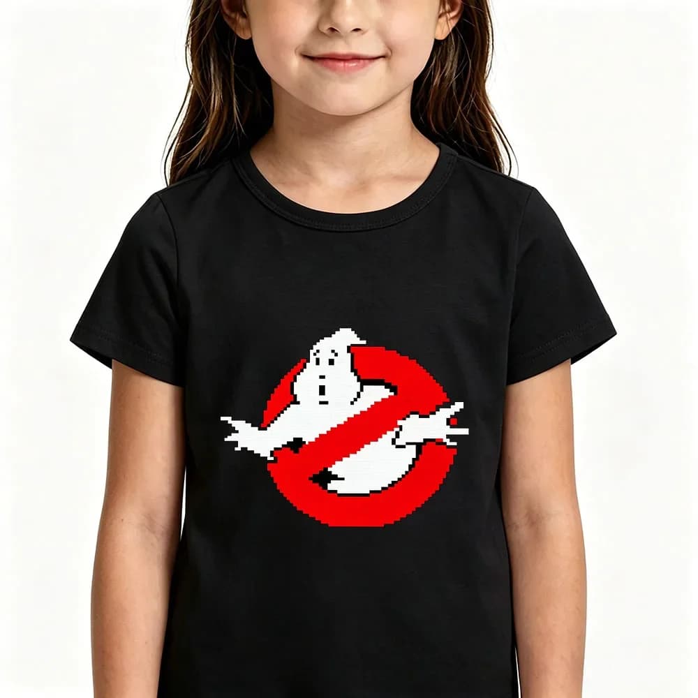 Ghostbusters Cartoon Children's T-Shirt 100% Cotton Short Sleeve O-neck Top for Boys & Girls Casual Summer Tees 2-12 Years