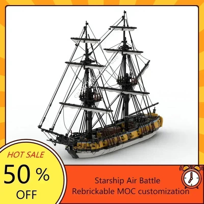 3233PCS Personalizzato MOC Royal Navy Warship Il HMS Challenger Puzzle Personalizzati Modello Tecnico FAI DA TE Assemblaggio Giocattoli Per Bambini Regalo