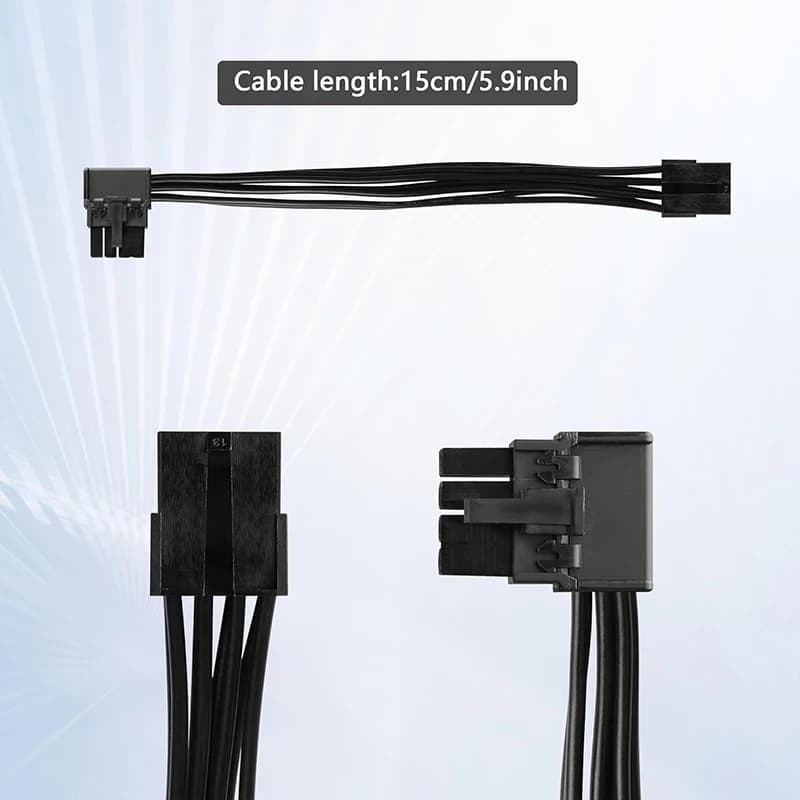 PCIE 8Pin PCI-E Female to Male left bent /right bent extension connector adapter Cable for GPU Video Card