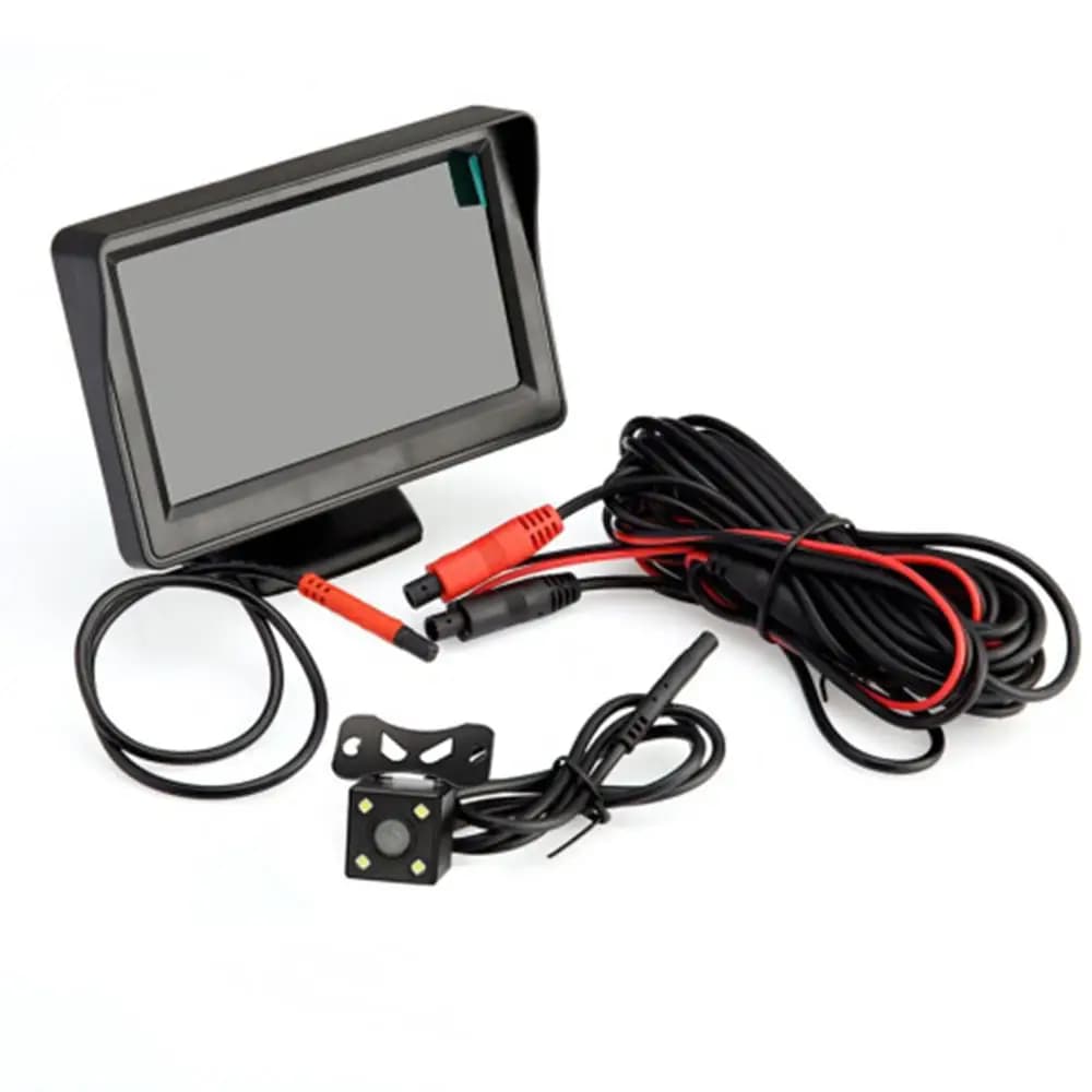 2020 da 4.3 pollici Display A LED Auto Videocamera Vista Posteriore monitor inversione di Sostegno Della Macchina Fotografica Kit di Visione Notturna Adatto Per 12V auto ELETTRICA sistema di