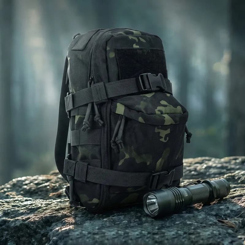 Outdoor Molle Hydration Pack Lightweight Tactical Water Bladder Backpack Military Fan Vest Attachment Bag For Running Expedition