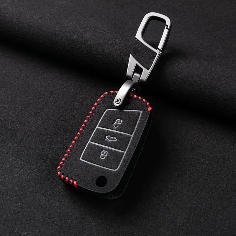 Custodia in pelle per chiave auto per Volkswagen VW Golf 7 MK7 VII GTI Tiguan MK2 Polo Caddy T5 Skoda Octavia A7 Kodiaq Seat Ateca Leon