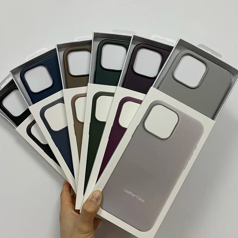 Custodia Ufficiale in Pelle Magnetica Business Sle per Apple iPhone 17 Pro Max Air 16 15 14 13 12 con Ricarica Wireless MagSafe