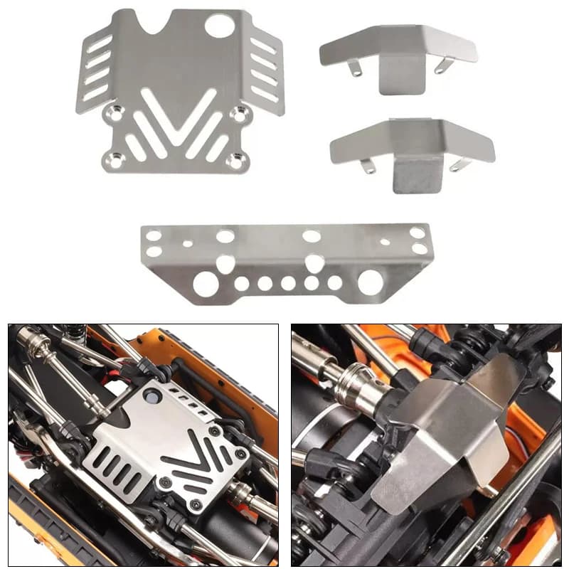 MJX H12Y 304 Set di armature per telaio in acciaio inossidabile per MJX HYPER GO 1/12 MJX H12Y + H12P RC Auto Installazione non distruttiva Aggiornamento