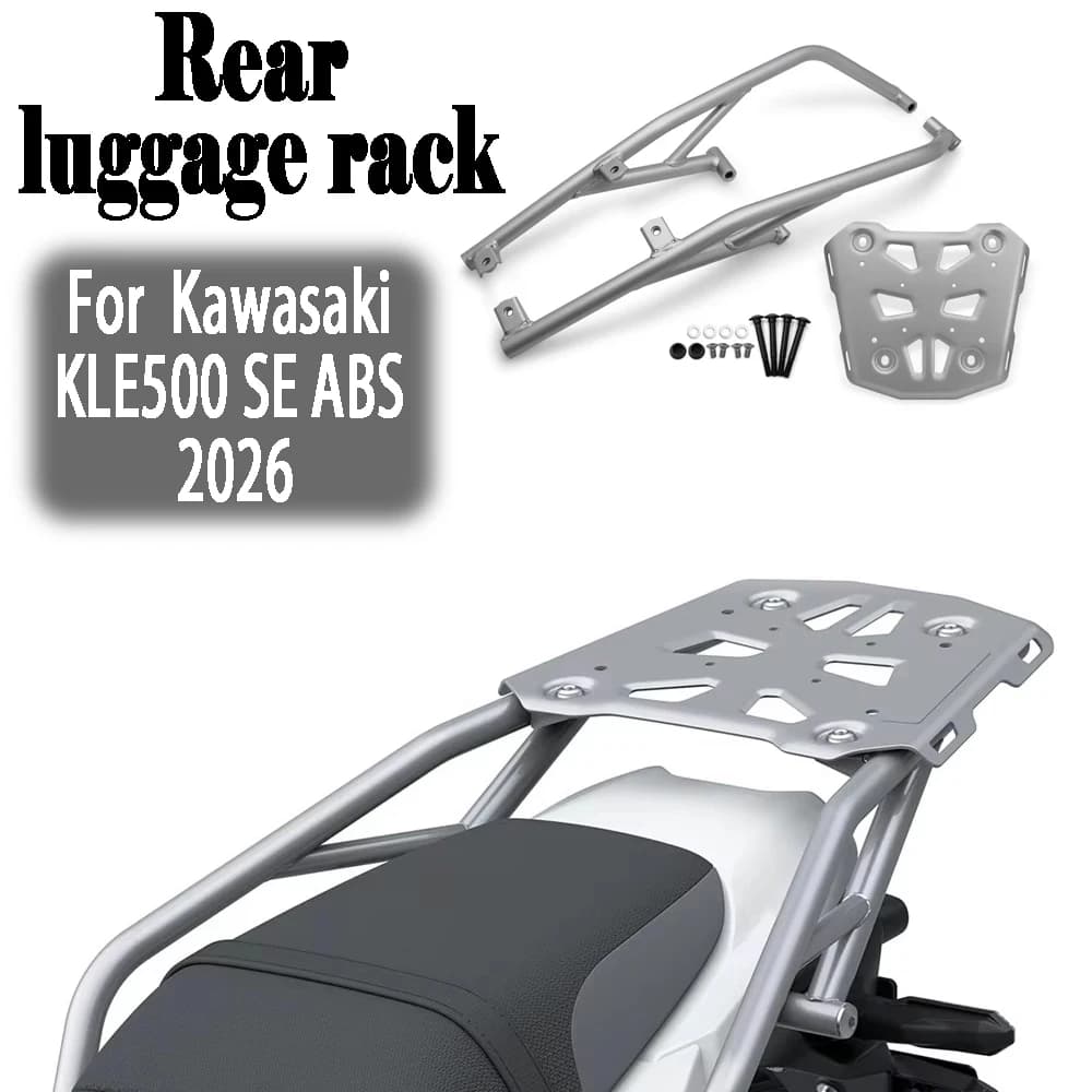 For Kawasaki KLE500 SE ABS 2026 New Seat Luggage Rail Clamp Motorcycle Rear Luggage Rack Top Case Rear luggage rack accessorie
