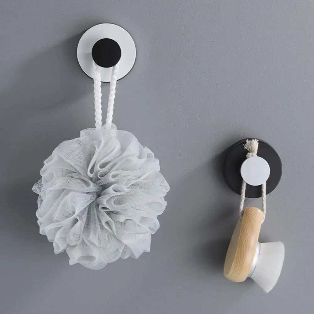 Nuovo gancio a ventosa in metallo appendiabiti da parete impermeabile riutilizzabile forte portasciugamani sottovuoto per bagno per specchi da bagno finestra