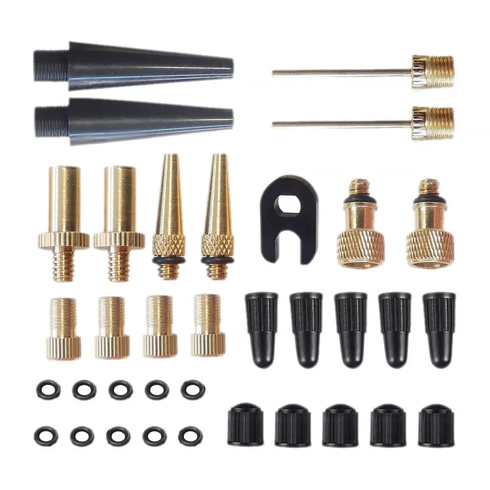 Adattatore universale per valvola bici da 30 pezzi, accessori per pompa ad aria, per gonfiare pneumatici, palloni, anelli da nuoto, palloncini, per esterni