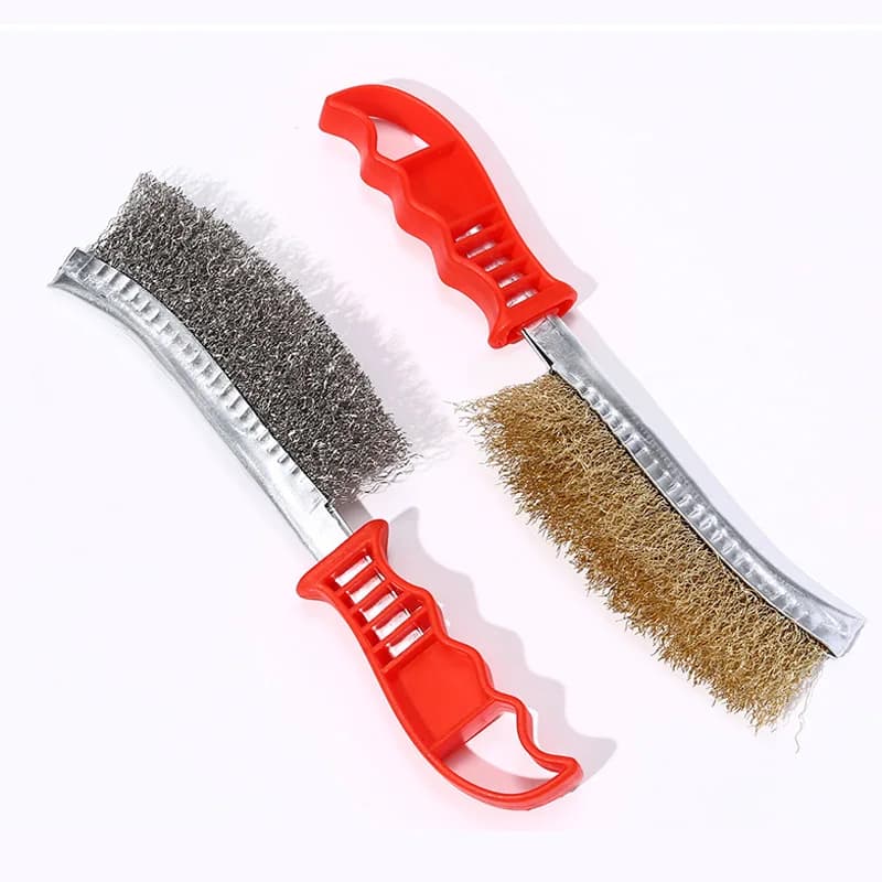 Steel Wire Brush with Handle Stainless Steel Industrial Knife Brush. Brush for cleaning the empty spaces of the anti-rust kitchen. Special brush for barbecue
