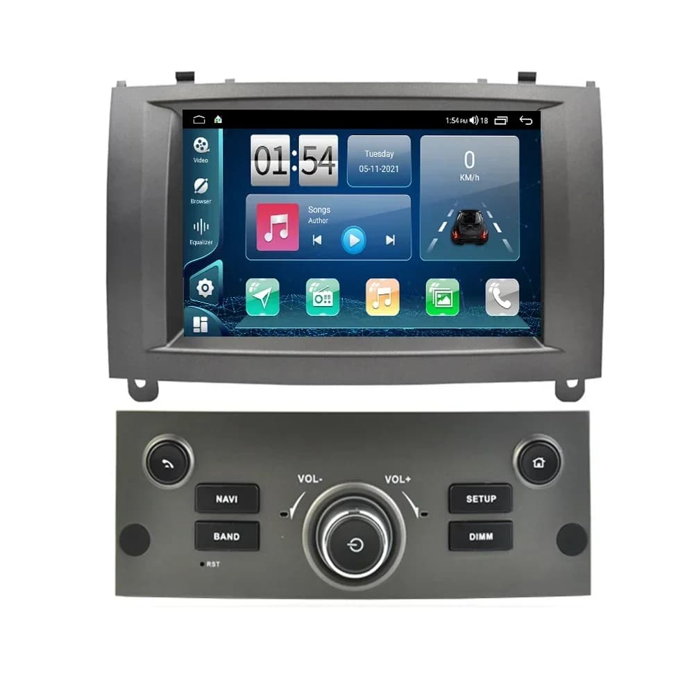 Car Android Auto 7" Radio For Peugeot 407 2004-2010 GPS Navigation Video Player Stereo Multimedia Carplay DSP NO DVD