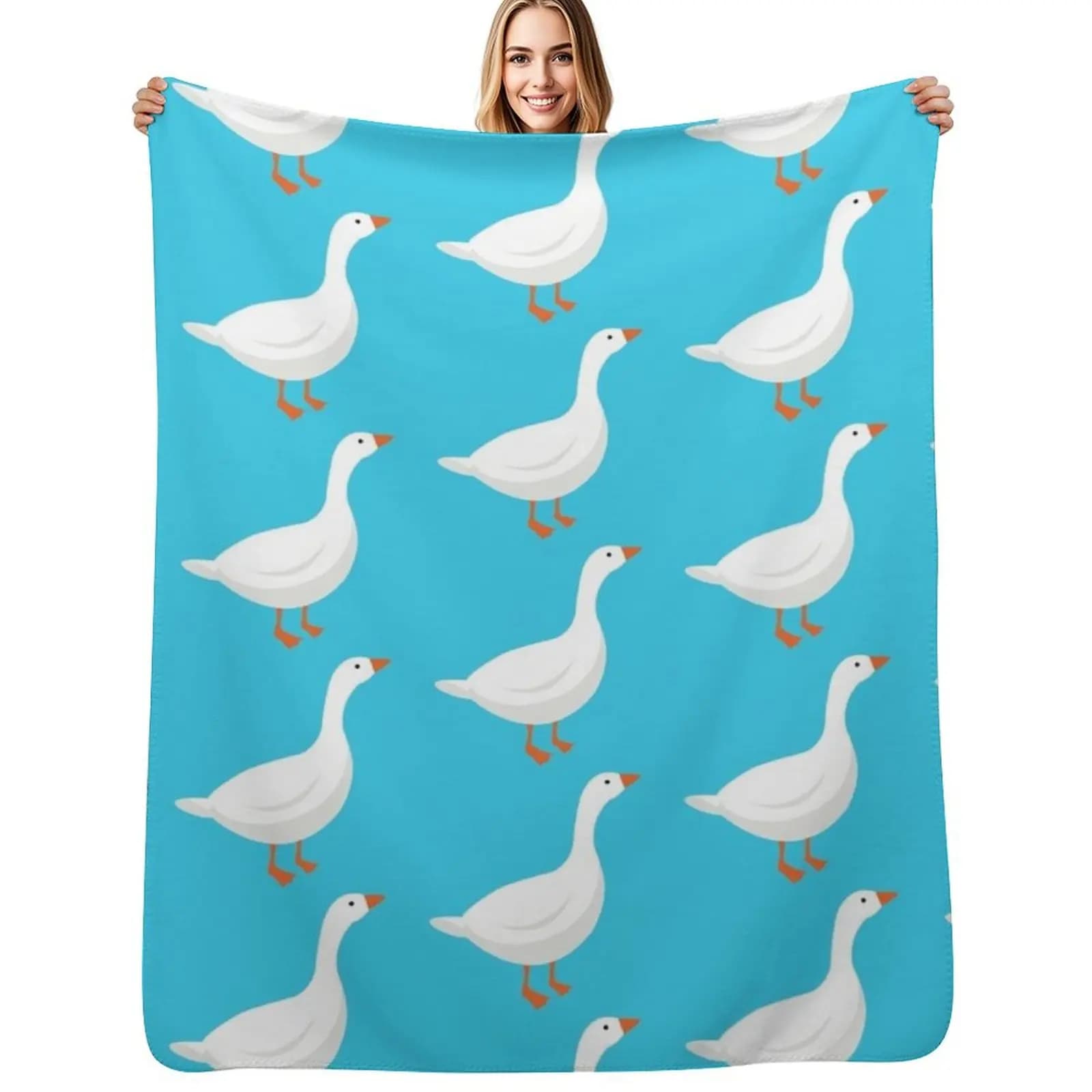 Untitled Goose Throw Blanket Designers halloween Flannel Sleeping Bag Thin blankets and throws Blankets