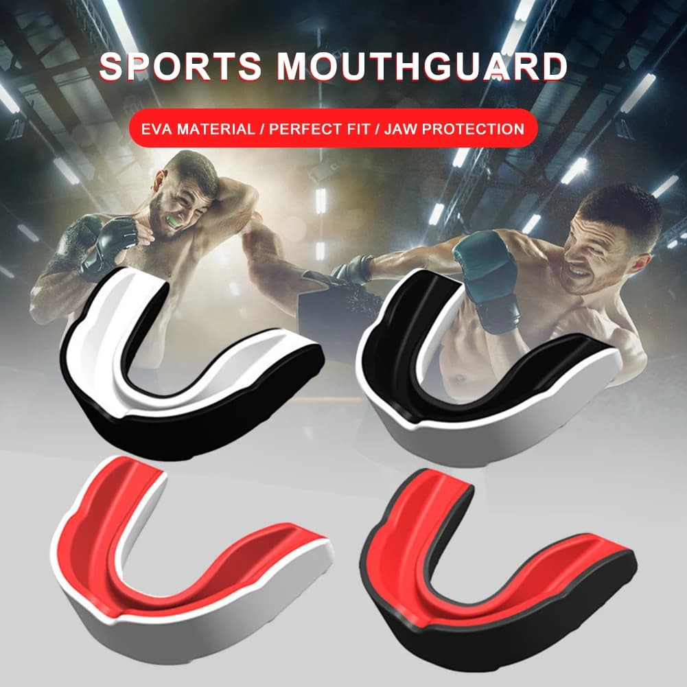 Set di 4 Paradenti per MMA, Arti Marziali, Calcio, Wrestling, Hockey, Lacrosse, Boxe e Sport di Contatto