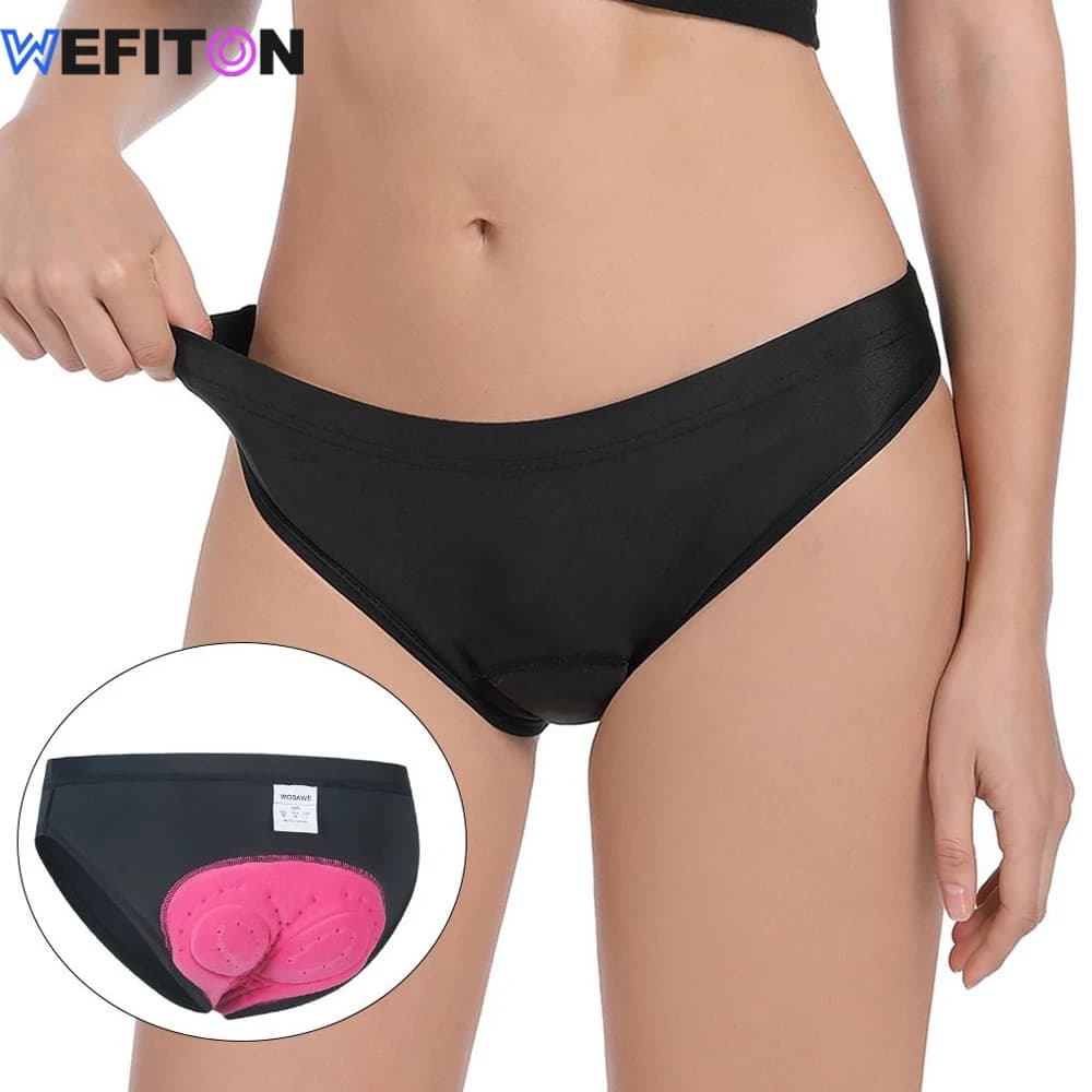 WEFITON 1 piece of underwear padded in women's 4D gel – breathable bike shorts and anti-cooling for mountain bikes and cycling on the road