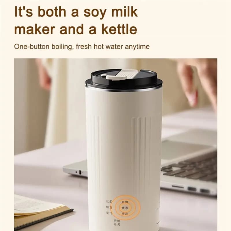 AC39-Wall-Mounted Mini Soy Milk Maker Electric Juicer 350ML Soybean Milk Food Blender Hot Water Boiling Kettle EU Machine EU