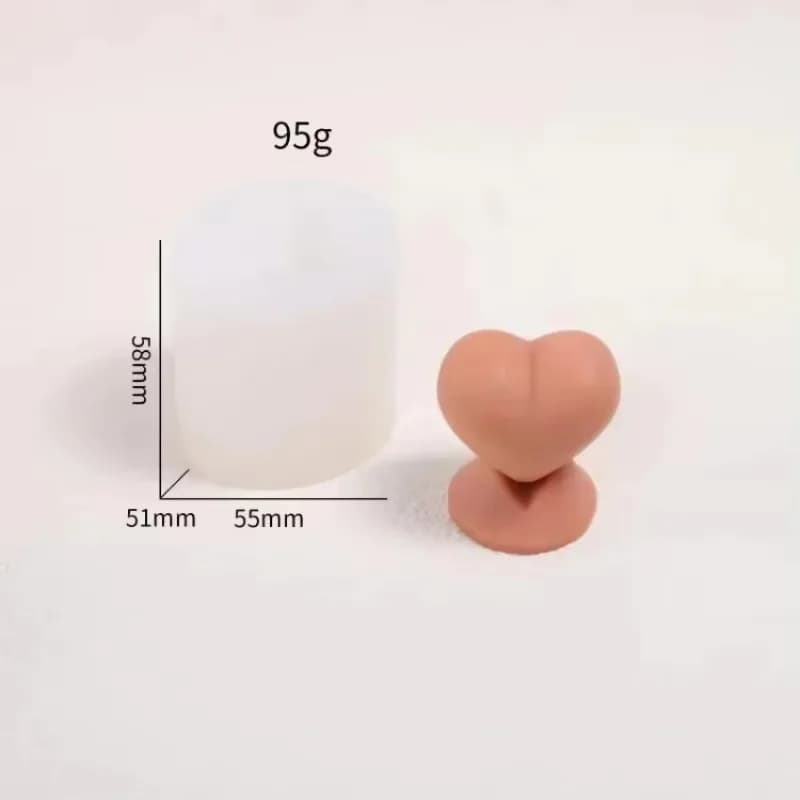 Stampo per torta di ghiaccio al cioccolato a forma di cuore, decorazioni per la casa, artigianato, strumenti per sapone in resina di gesso, amore creativo, stampo per candele fatto a mano in silicone