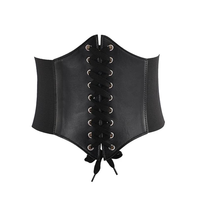 Corsetto Modellante da Donna, Sexy Cintura Larga in Pelle, Cinture a Fascia per Donna, Corsetti e Bustier a Vita Alta Snellenti