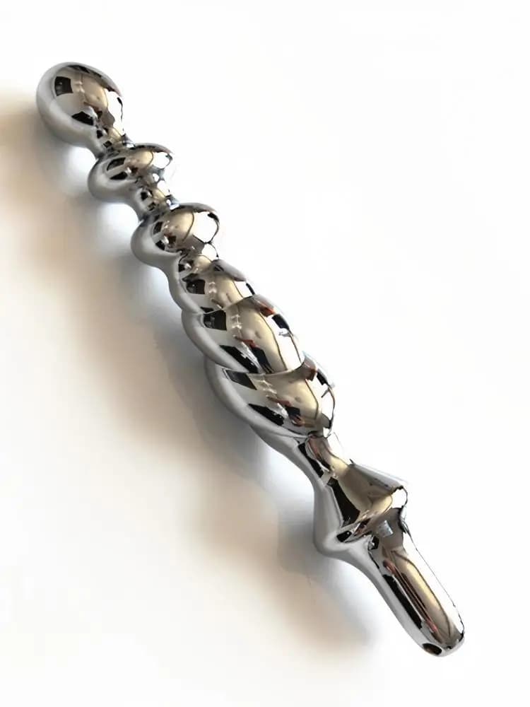 Chain rod with backcourt beads male and female, metal anal plug for deep stimulation, masturbator with dot massage stick G 18+ Adult sex tTy