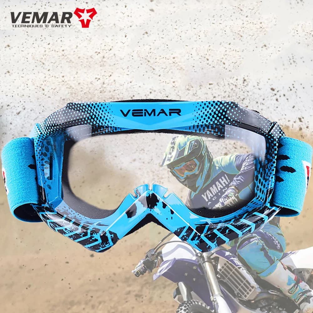 Motorbike glasses Vemar for children, racing glasses for motorcycle, MX MTB Off-Road Dirt, for motocross helmet, gafas