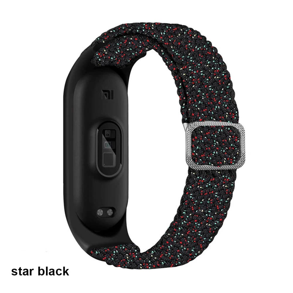 Nylon per Mi band 7 cinturino elastico regolabile bracciale intrecciato Miband4 miband 6 correa Wristband per xiaomi Mi band 4 3 5 6 Strap