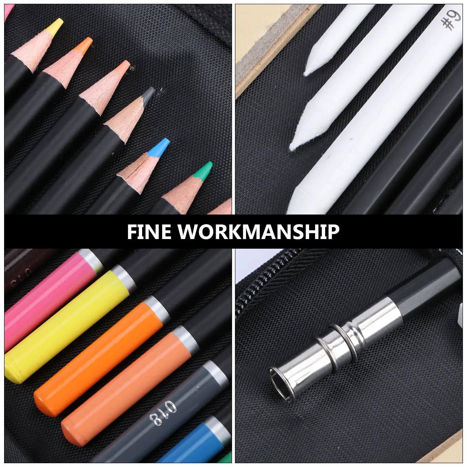 95Pcs Colored Pencil Set Professional Colored Pencils Sketch Charcoal Crayon Drawing Tools Includes Sharpener Extender Rubber