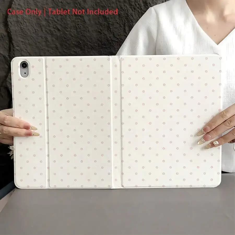 Custodia per Tablet Coquette Rosa a Pois, Cover Protettiva Intelligente per iPad Air 11/13, Oppo Huawei Vivo Honor Lenovo Xiaoxin Pad