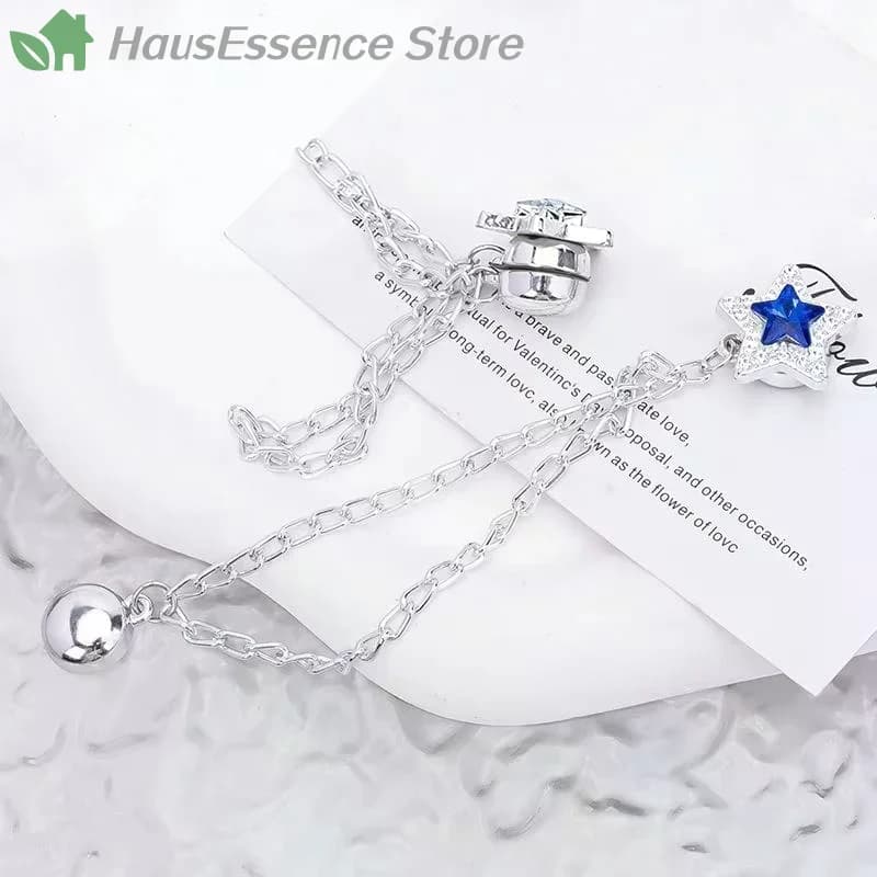 ※2pcs Multi-Function Magnetic Clothing Clamp With Chain Metal Buttons Clothes Scarf Trouser Legs Cuff Fixing Magnet Pin