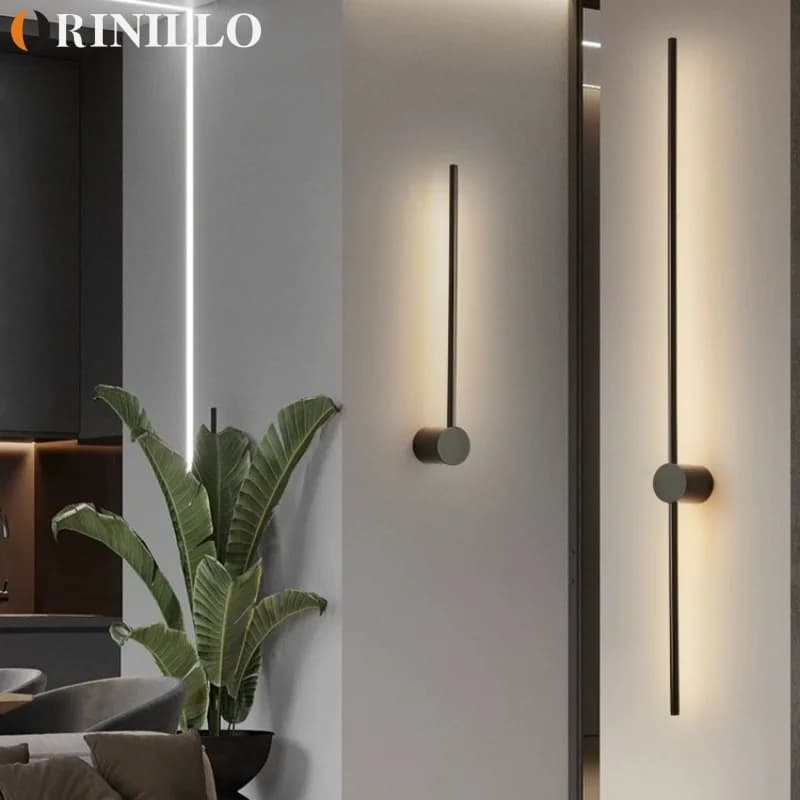 Lampada da parete moderna e minimalista a led rotante lampada da parete lunga per interni lampada da parete per soggiorno camera da letto sfondo