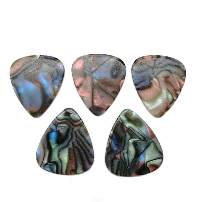 Plettri per chitarra in celluloide marmorizzato senza stampa logo, plettri in abalone perlato bianco, 200 pezzi per confezione