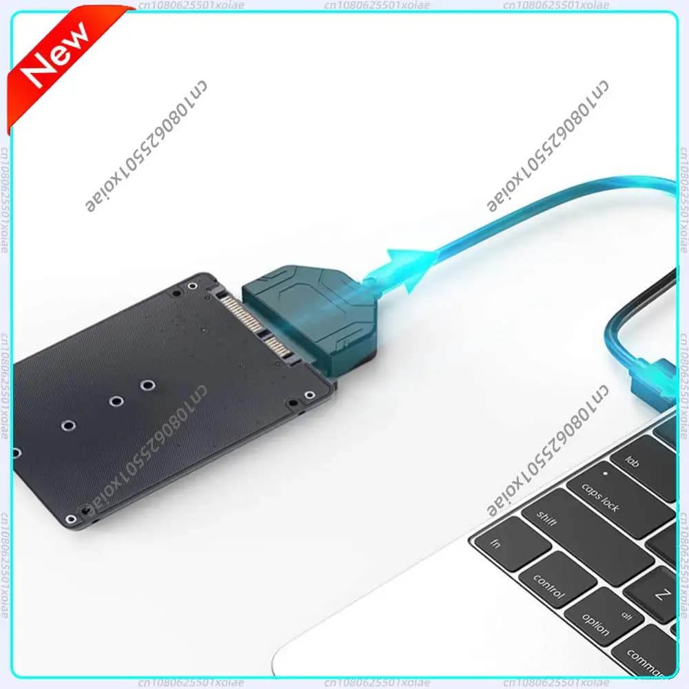 10-1PCS Adattatore M.2 NGFF SSD a SATA3, Box Esterno per Disco Rigido 6Gbps, Adattatore M.2 SSD Dual-Use, Scheda Adattatore M.2 NGFF a SATA3.0 per PC