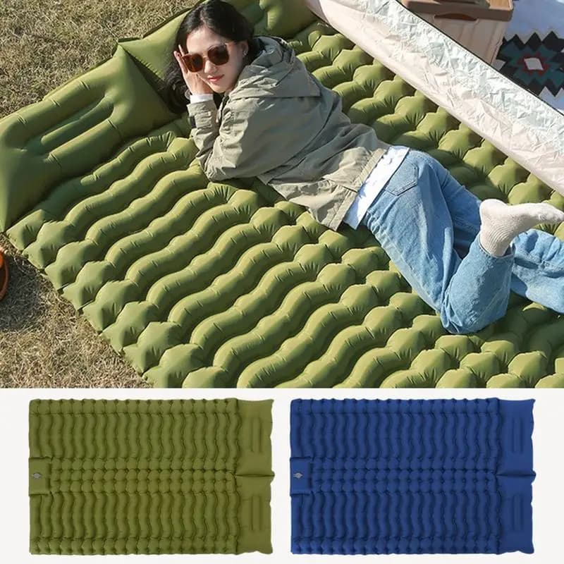 Materasso gonfiabile da campeggio per materassino 192x135 cm con cuscini Tappetino da viaggio Tappetino per dormire pieghevole Materasso gonfiabile da spiaggia