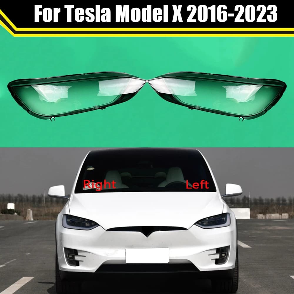 Car Front Headlamp Head Lamp Light Lampshade Lampcover Auto Glass Lens Shell For Tesla Model X 2016-2023 Headlight Cover