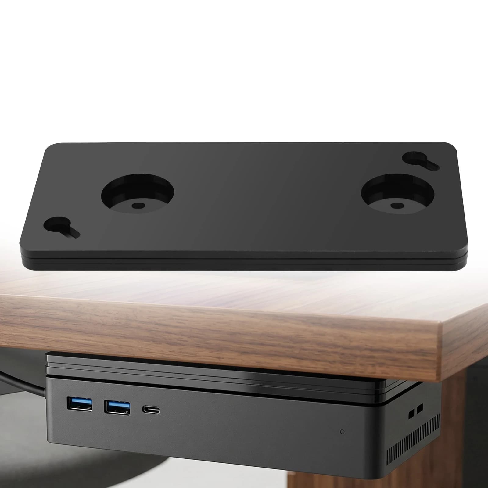 Acrylic Docking Station Mount Holder for Dell UD22 Docking Station Under Desk Mount Space-Saving Mounts for Desktop Remodeling