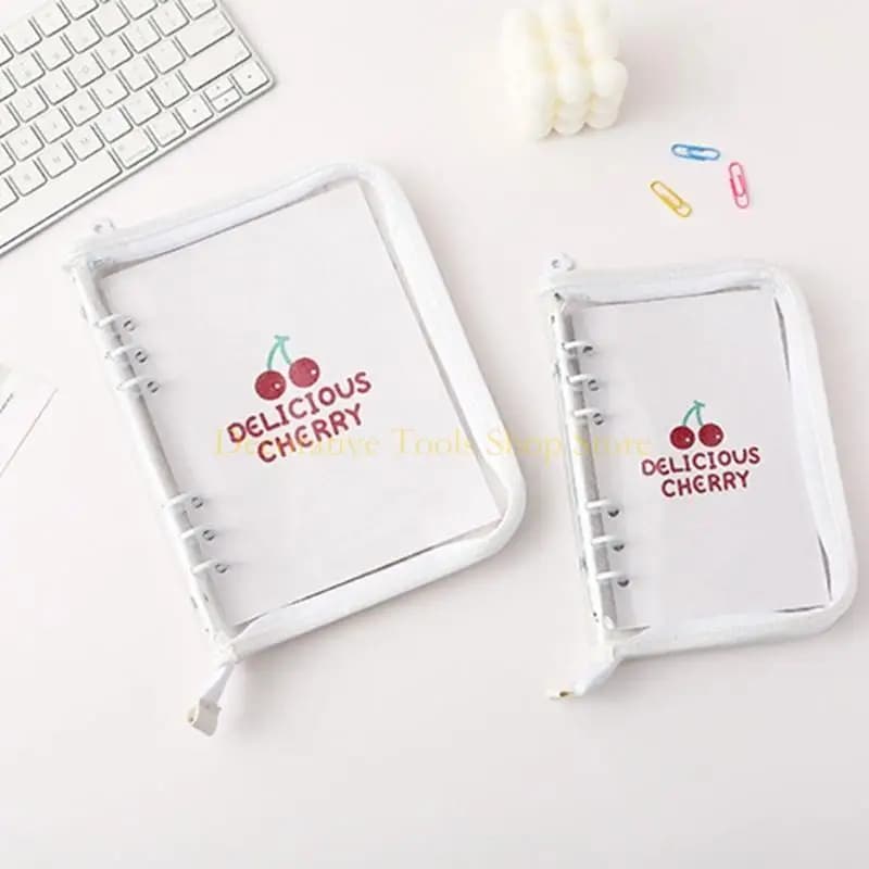 QX2E 6 fori con cerniera fogli sciolti copertina per notebook Planner raccoglitore clip anelli organizzatore foto