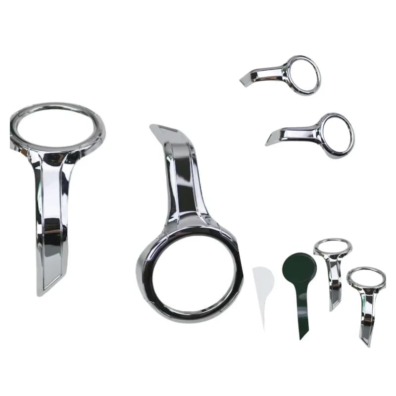 Moto Chrome Front Buckle Trim Rings ABS Decor for Honda Gold Wing GL1800 2018 2019 2020 2021