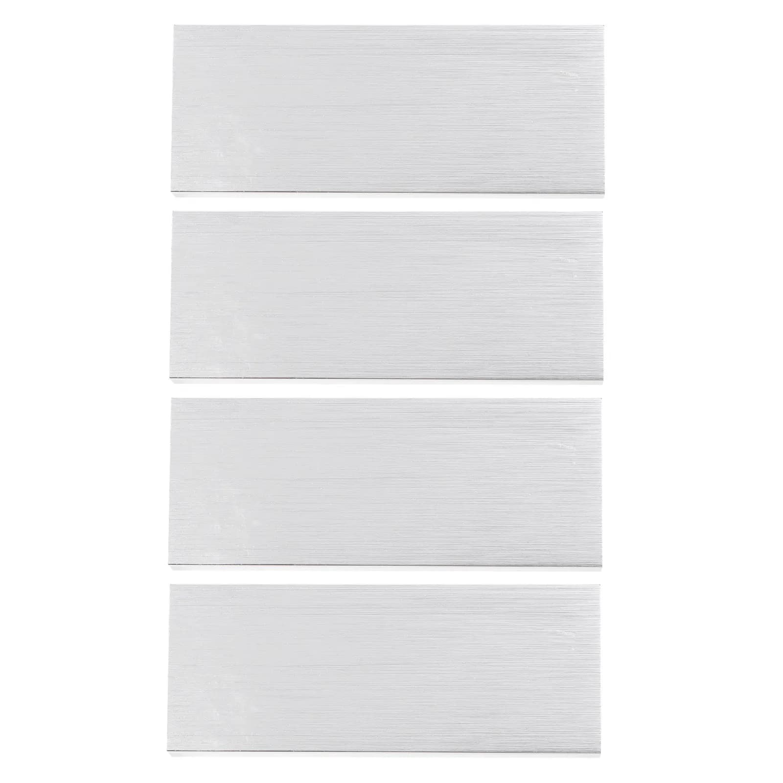 Maniglia invisibile per porta dell'armadio, 4 pezzi, semplice, in lega di alluminio, moderna, per cassetto da cucina, distanza tra i fori 64 mm, design elegante, 80 mm