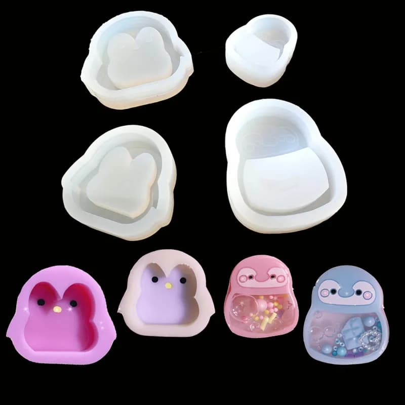 DIY Silicone Penguin Shaped Epoxy Resin Mold Jewelry Accessories Jewelry Tool