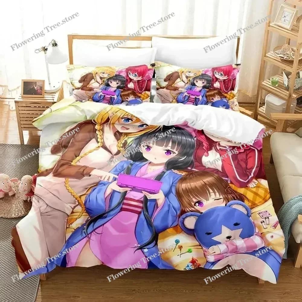 Set di biancheria da letto 3D Kawaii Blend S, set per letto singolo, matrimoniale, queen size, king size, per adulti e bambini, set copripiumino, set lenzuola 3D Anime.