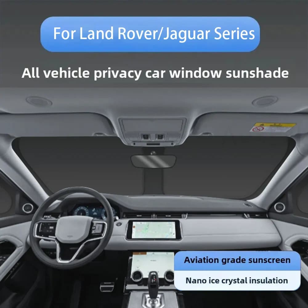 Per Land Rover/Jaguar Serie Auto Pieghevole Parabrezza Anteriore In Vetro Tetto Apribile Lucernario Parasole Finestra Ombra Tetto Apribile Aggiornamento Rete di Maglia
