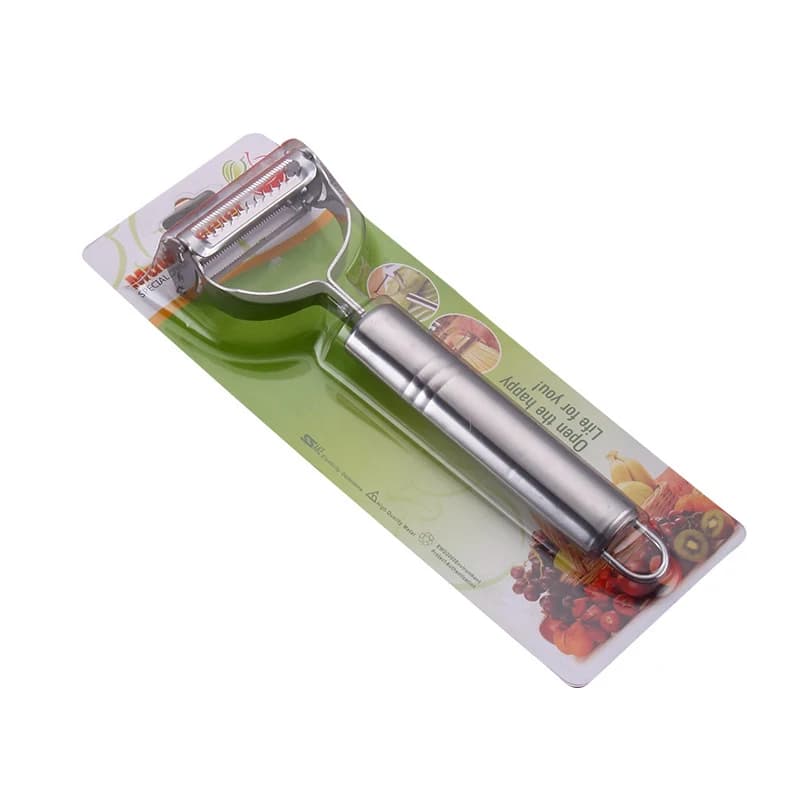 Pelapatate in Acciaio Inox Multifunzionale, Coltello per Frutta e Verdura, Affettatrice per Melone, Grattugia, Accessori da Cucina