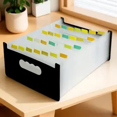 Organizzatore per Documenti A6 a Fisarmonica, Portatile, Impermeabile, in Plastica, Espandibile, Porta Documenti per Ufficio